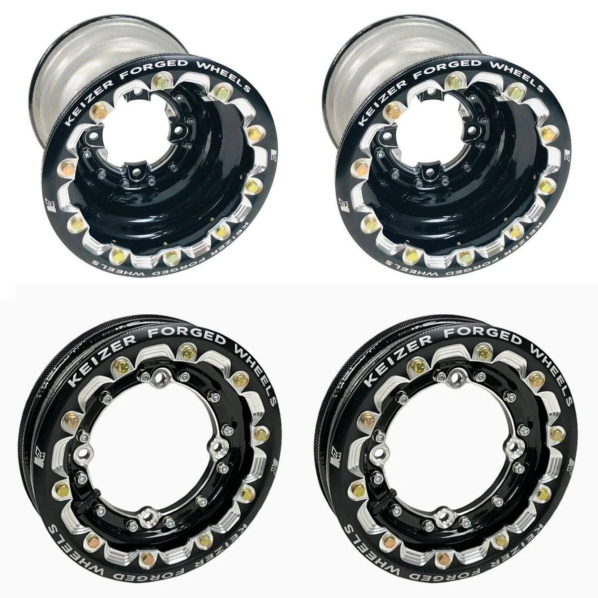 Set of 4 Beadlock Wheels for Yamaha Raptor 700, YFZ450R (2006–2023)