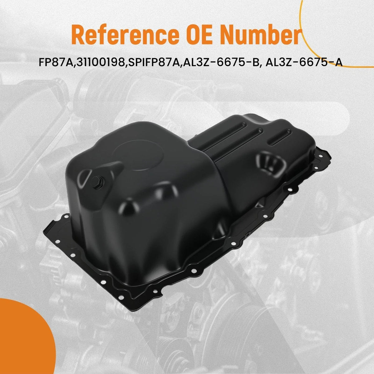V8 6.2L Engine Oil Pan for Ford F-250 Super Duty (2011–2022) Steel