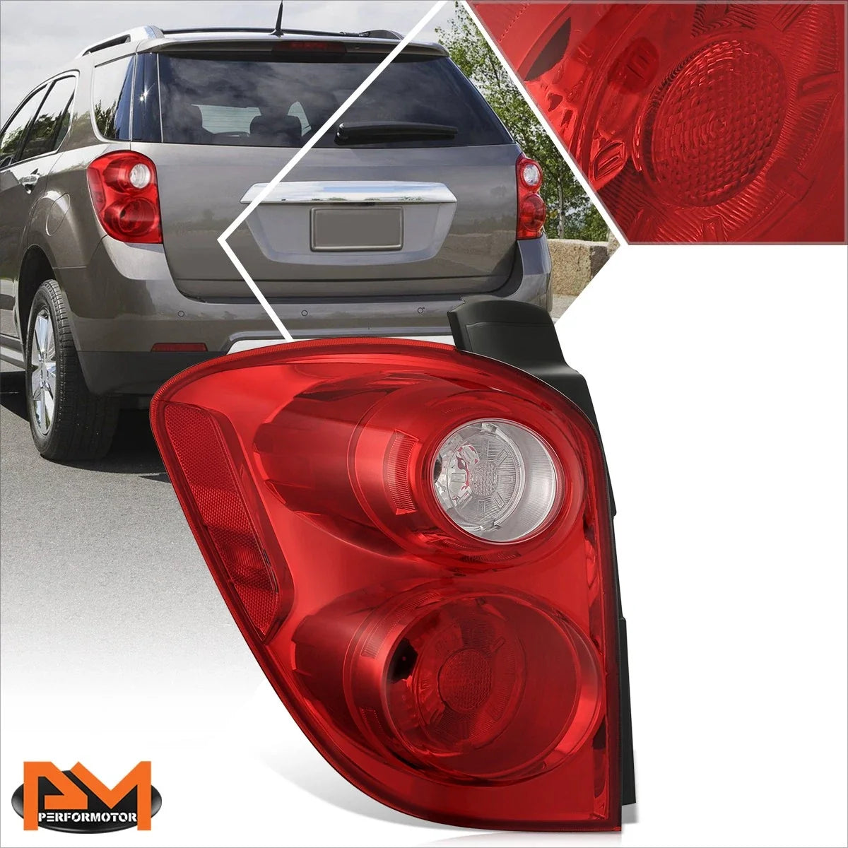 OE Style Left Side Chrome Tail Light Brake Lamp for Chevy Equinox (2010–2015)