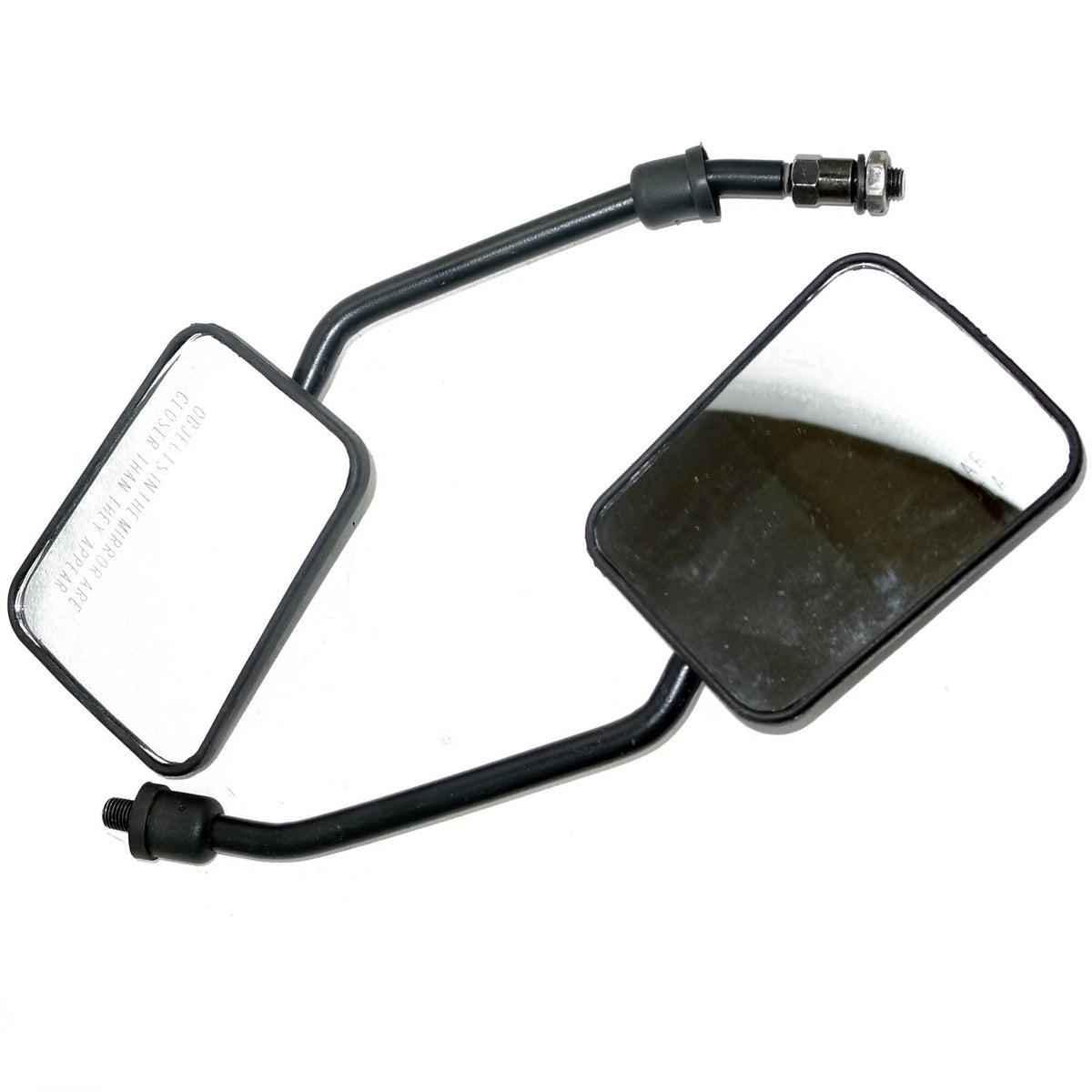 Set of 2 Rear View Mirrors for Vespa PX (1978–2008) - Black