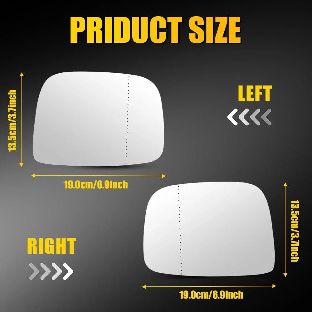 Set of 2 Heated Mirror Glass with Backing Plate for Volvo XC60 (2010–2017)