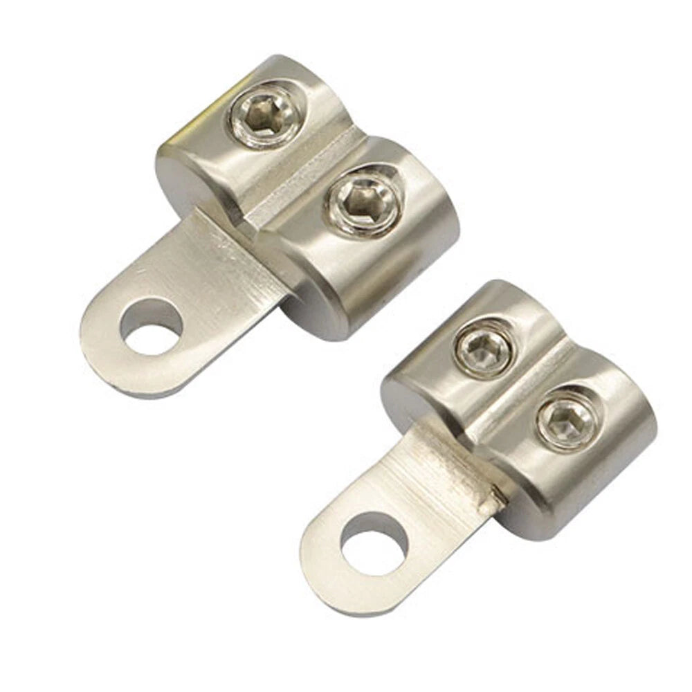 Set of 2 0/4 Gauge Screw Wire Butt Ring Terminal Connectors for Car Audio