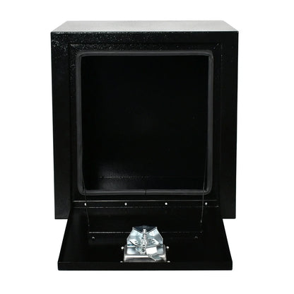 Steel Tool Box for Pickup Truck (18" x 18" x 18") - Black, Lock & Key