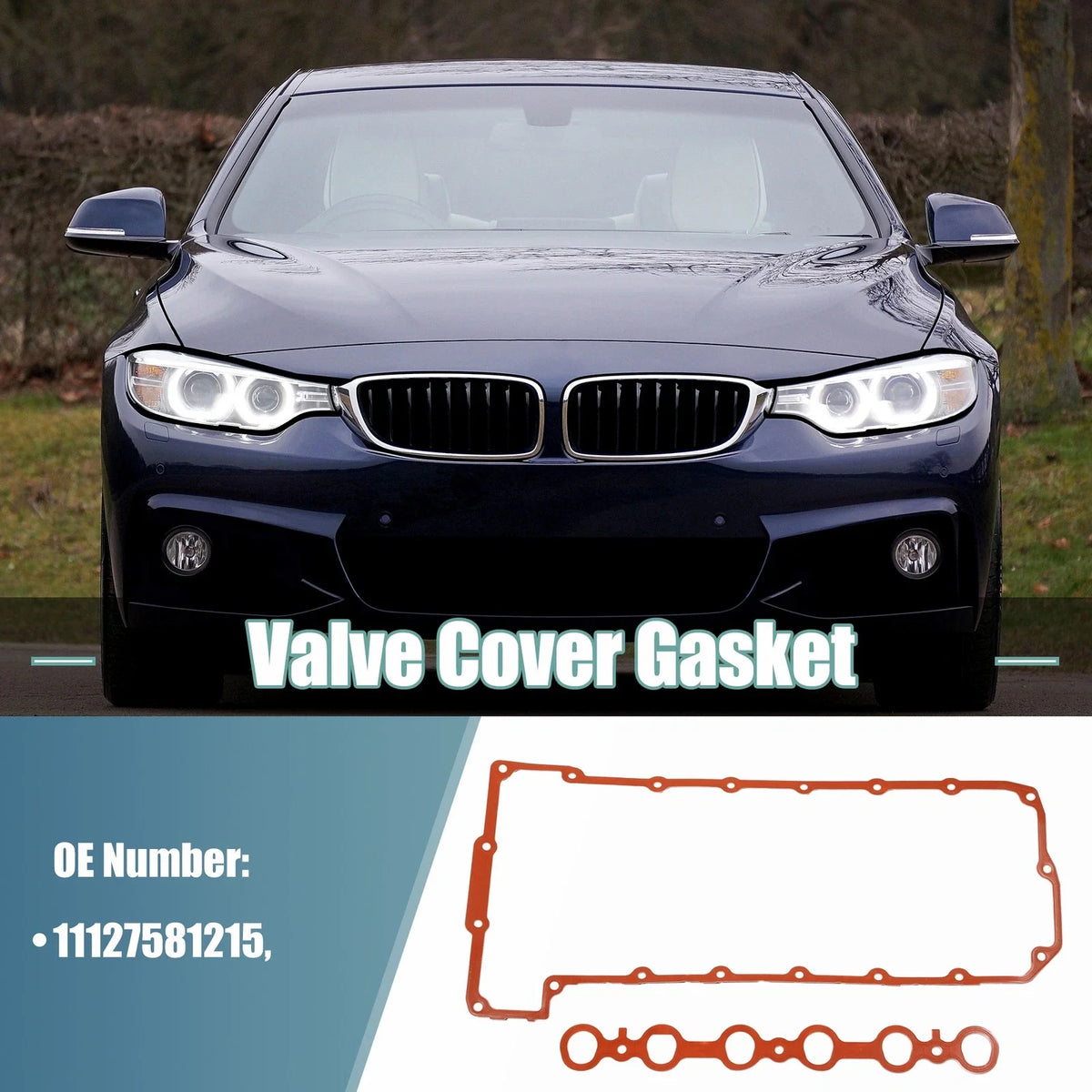 Set of 1 Valve Cover Gasket No. 11127581215 for BMW 325i (2006–2013) Rubber