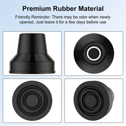 8pcs Quad Cane Tip for (Non-Slip Rubber, Heavy Duty)