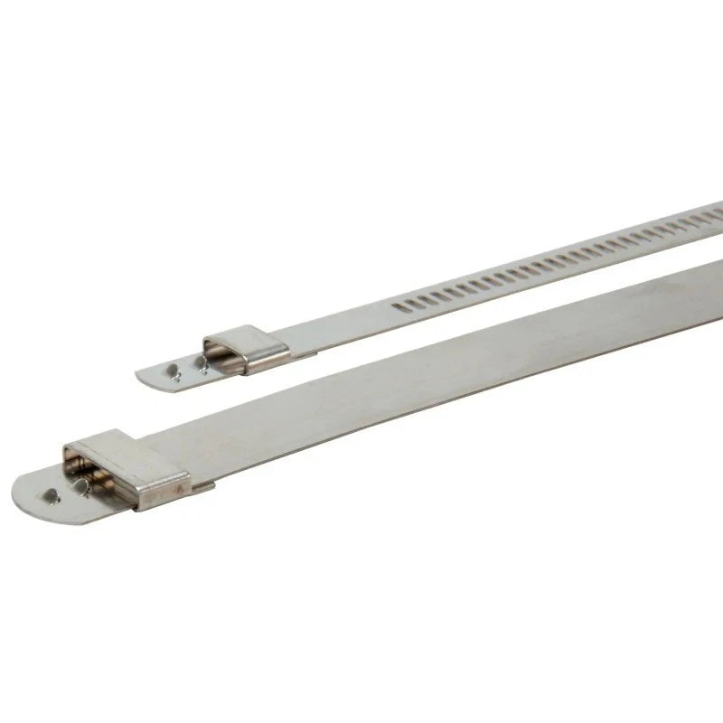 Set of 10 Stainless Steel Positive Locking Ties 1/4in x 20in - 10210