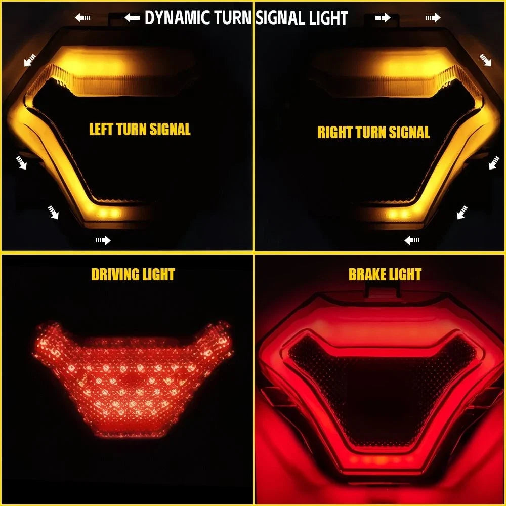 Integrated LED Tail Light Turn Signals for Yamaha MT07 MT03 MT-25 YZF-R3 (2014–2023)