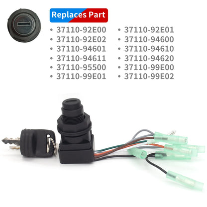 Boat Switch Ignition Key for Suzuki 2 & 4 Stroke 8-225 HP (37110 92E00)
