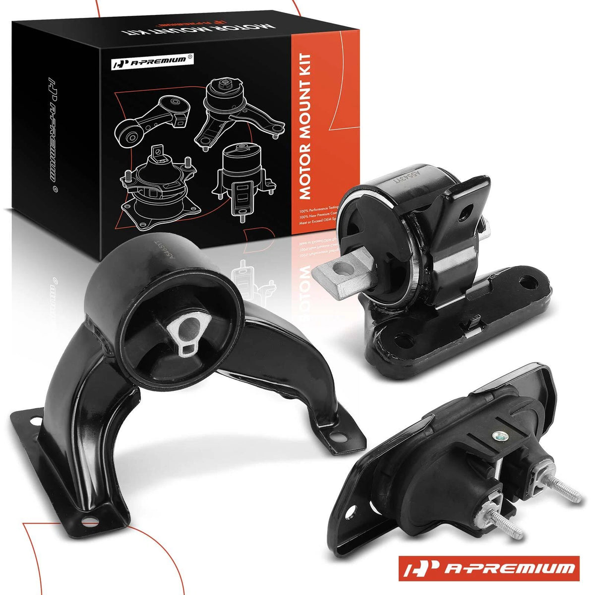 3X Engine Motor & Trans. Mount for Dodge Avenger Chrysler Sebring (2008–2014) - 3167, 3246, 3155, EM-3167, EM-4107, EM-3155, 5085076AB
