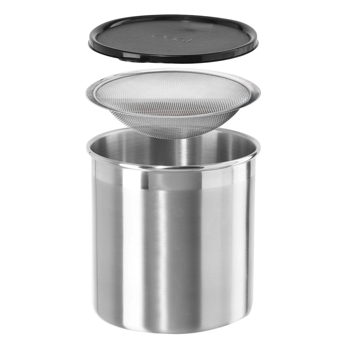 4 Quart Stainless Steel Jumbo Grease Container for Oggi