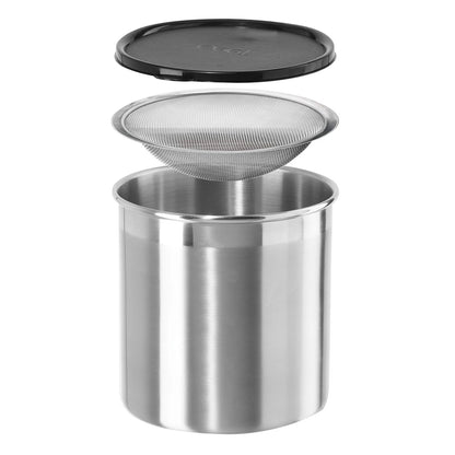 4 Quart Stainless Steel Jumbo Grease Container for Oggi