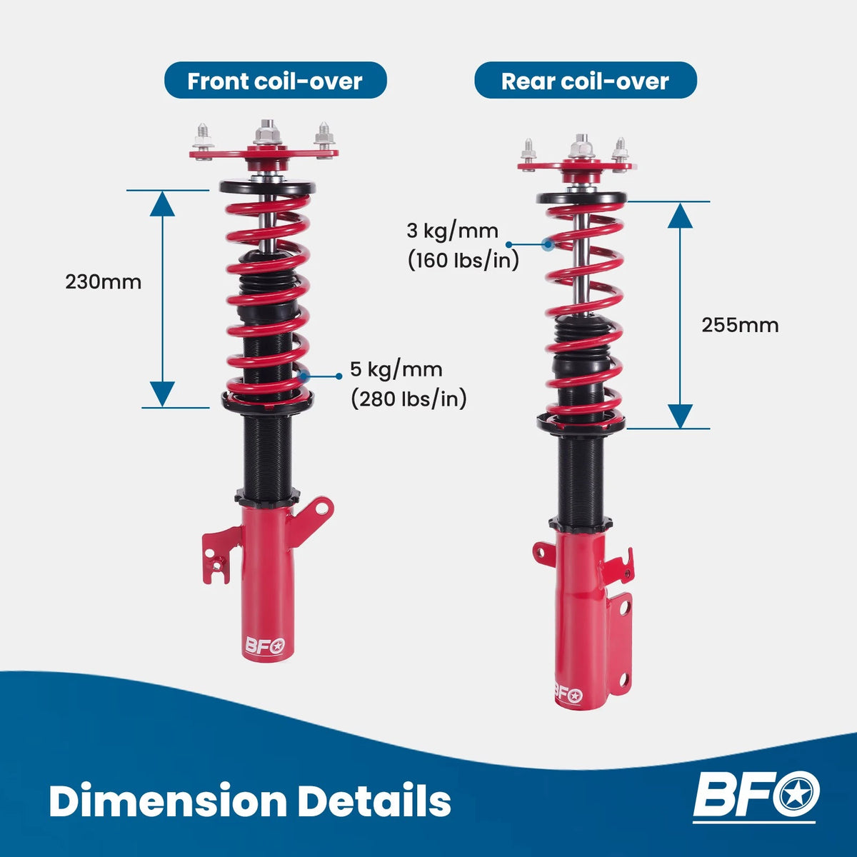Coilovers Suspension Kit for Toyota Camry (2007–2011) 4XI3PC, For Toyota Avalon