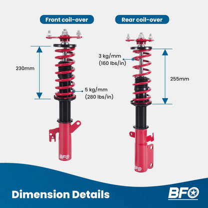 Coilovers Suspension Kit for Toyota Camry (2007–2011) 4XI3PC, For Toyota Avalon