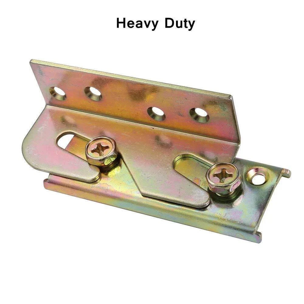Set of 4 Heavy Duty Non-Mortise Bed Rail Brackets for