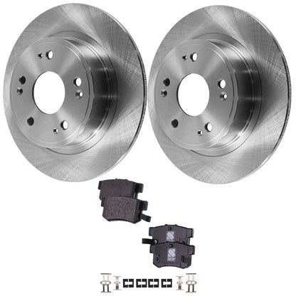 Set of 2 Brake Rotors and Pads for Honda Accord (2005–2007) Rear FWD
