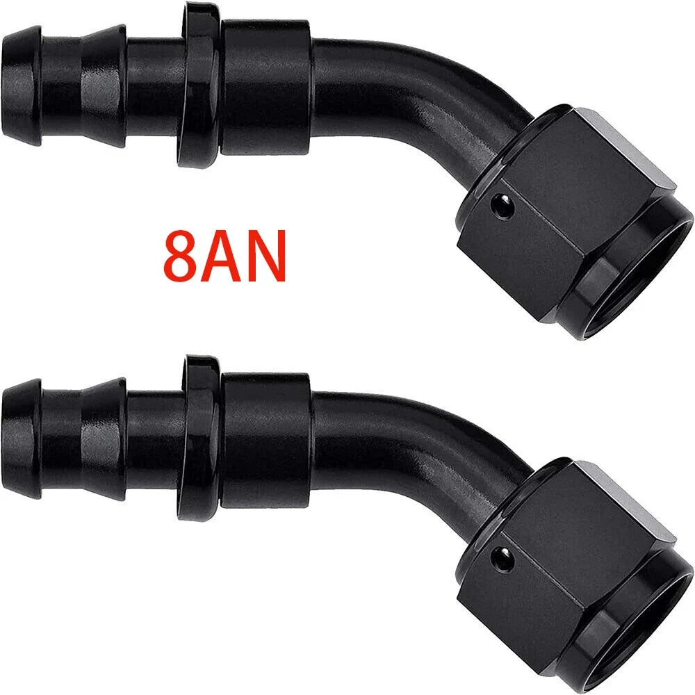 2Pcs 8AN Push-On Lock Hose Fitting for Universal (2010–2025)