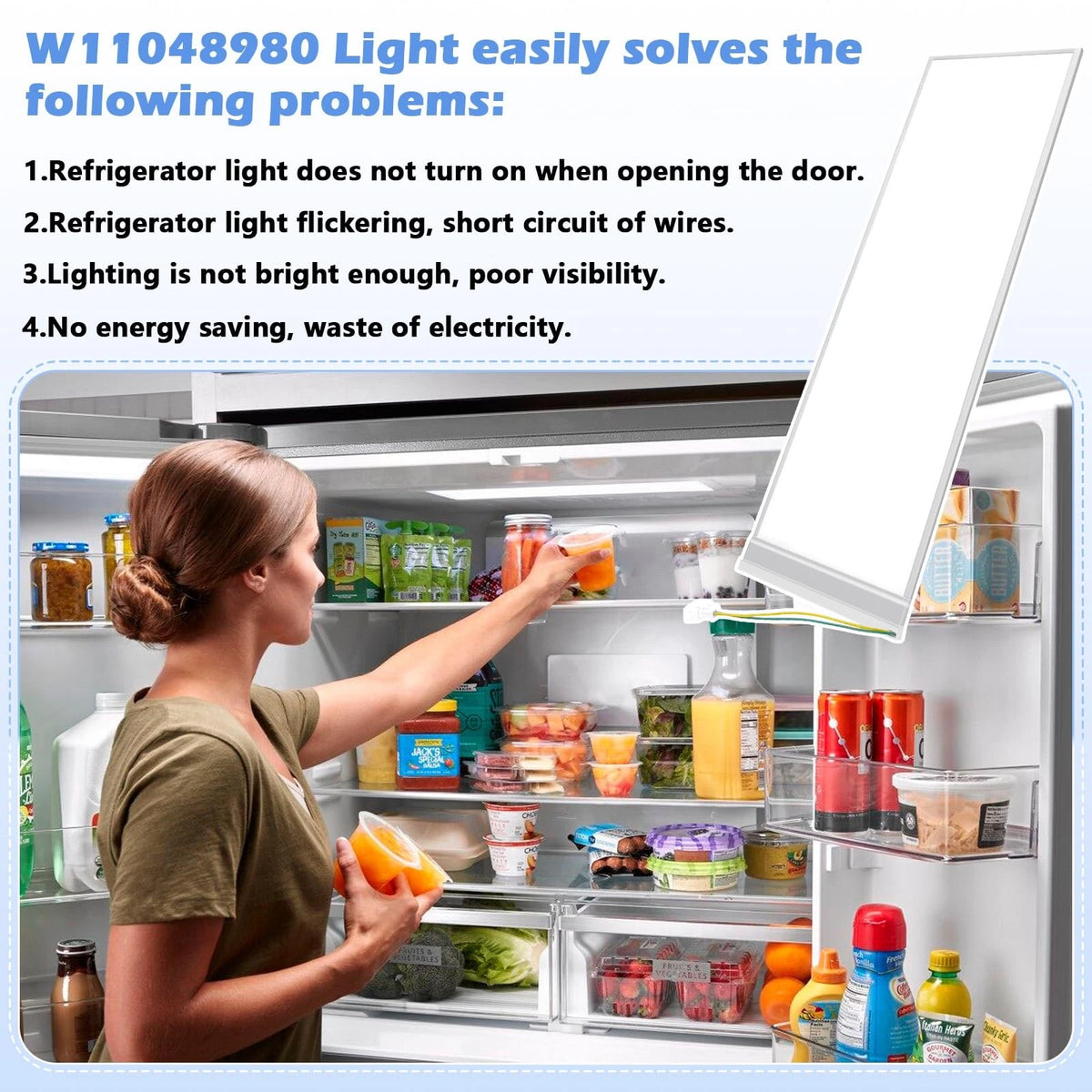 Refrigerator LED Light Assembly for Whirlpool WR (Compatible)