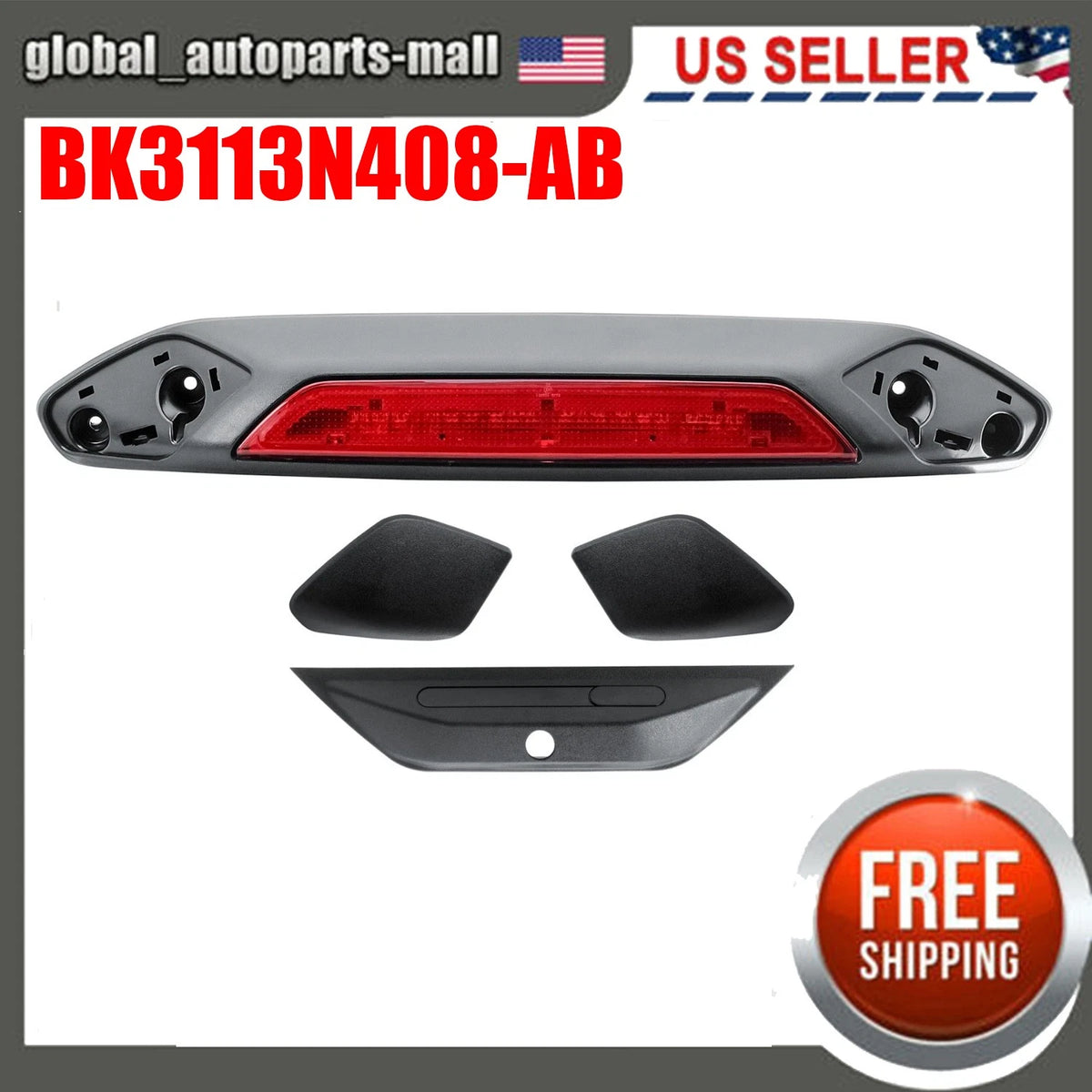 Rear Center High Mount Stop Third Brake Light for Ford Transit (2014–2025)