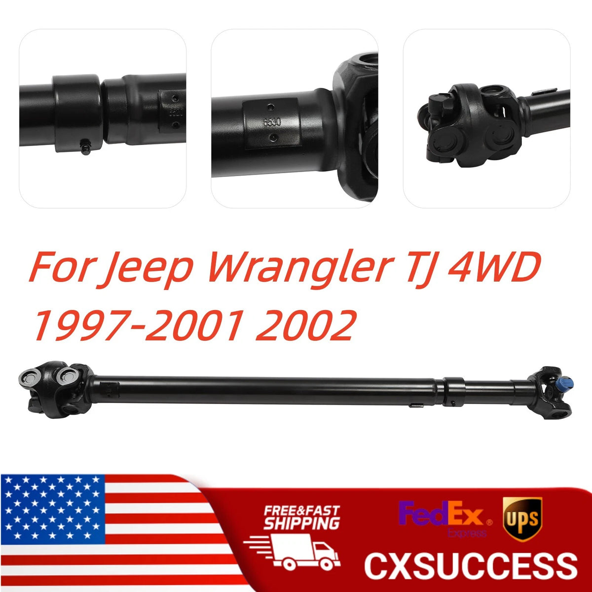 Front Drive Shaft for Jeep Wrangler TJ 4WD (1997–2002) 52098378AC