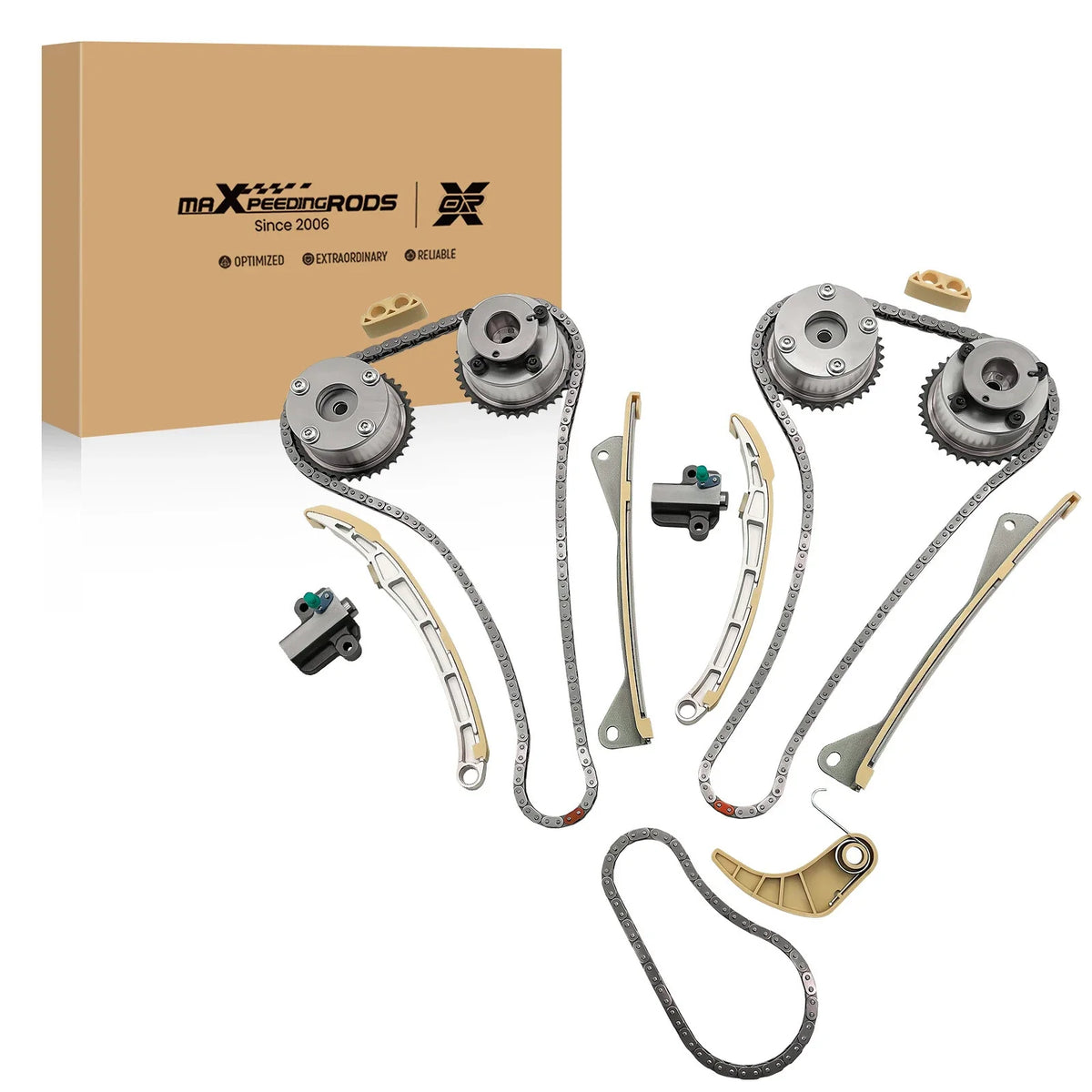Timing Chain Kit with VVT Gears for Hyundai Santa Fe, Kia Sorento, Genesis