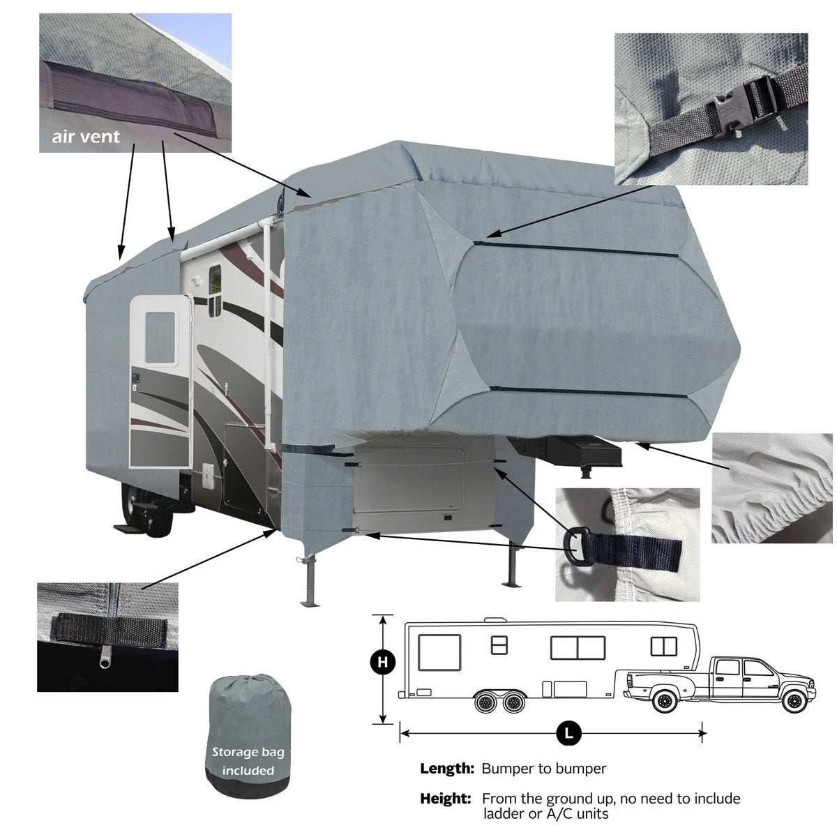 4-Layer RV Cover for Forest River Arctic Wolf 321BH