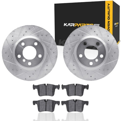 Rotor Set for BMW X3 (2011–2017) ALX-PAU-DF-7612-31116-CLA1, Drilled & Slotted