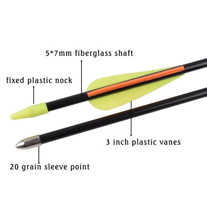 28 Inch Fiberglass Arrows for Archery Target Shooting
