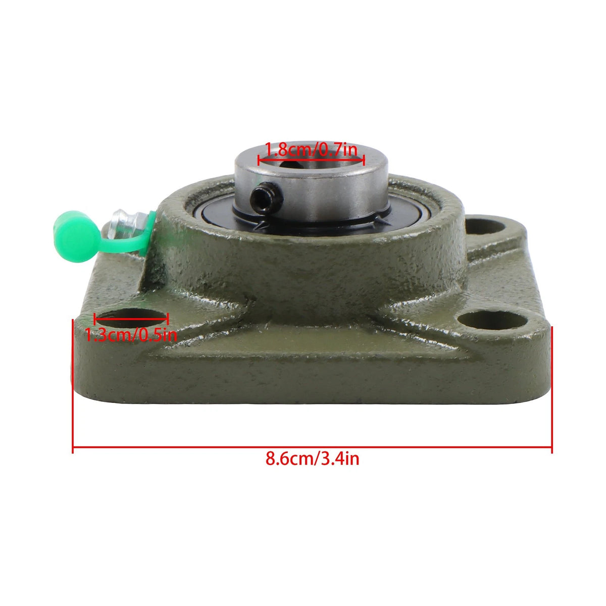 Set of 2 Flange Mount Bearings for UCF204-12 (3/4 Inch Bore)