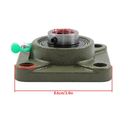 Set of 2 Flange Mount Bearings for UCF204-12 (3/4 Inch Bore)