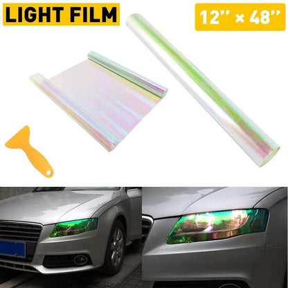 12"x48" Chameleon Light Blue Vinyl Tint Film for Headlights/Fog Lights/Taillights