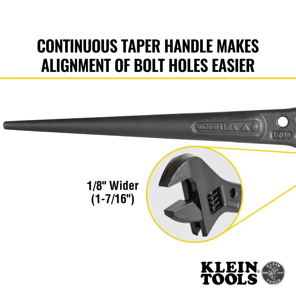 10-Inch Adjustable Wrench for Klein Tools (Made in USA)