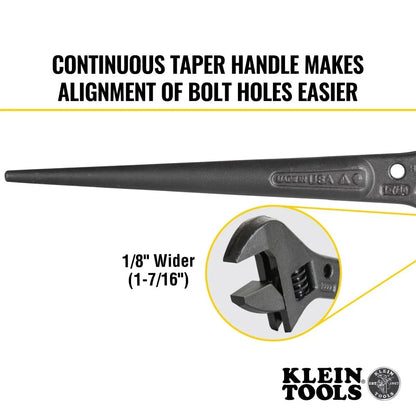 10-Inch Adjustable Wrench for Klein Tools (Made in USA)