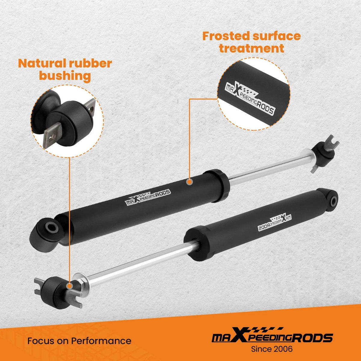 3.5-5" Suspension Lift Rear Shocks for Jeep Wrangler JK (2007–2018)