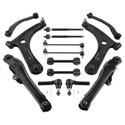 Set of 2 Rear Upper Lower Front Suspension Control Arms for Jeep Patriot (2007–2017)