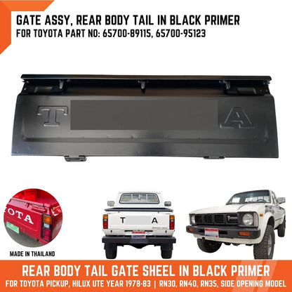 Rear Body Tailgate Grey Primer for Toyota Hilux Ute (79-83)