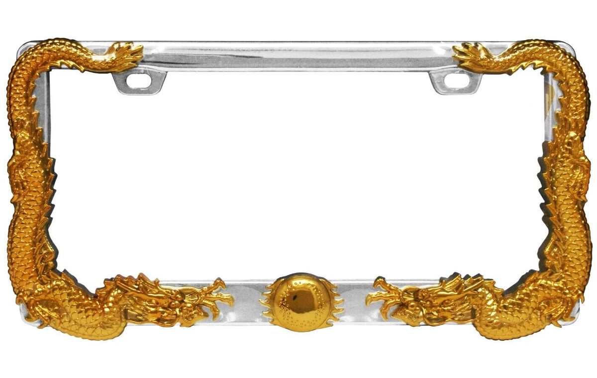 3D Dragon Chrome License Plate Frame for Truck SUV Car (LF629)