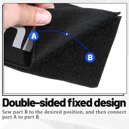 2X Reflective Hooks for Automotive Use (27x10cm, 14x6.5cm) Black