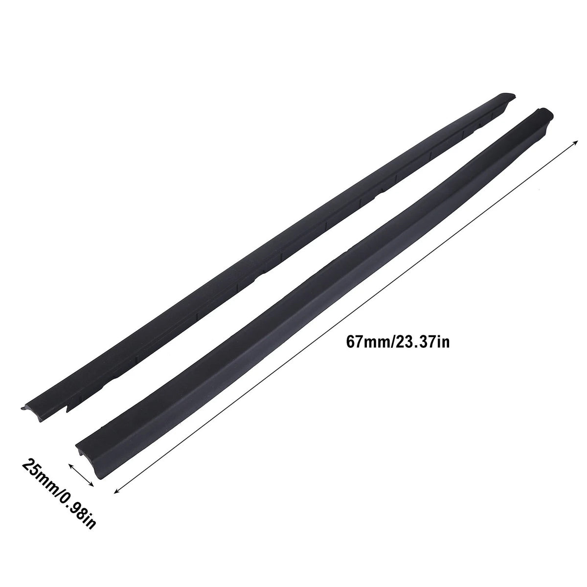 Set of 2 Front Windshield Molding for RAM 1500 2500 3500 4500 (2009–2022) - 68297609AB 68297608AB