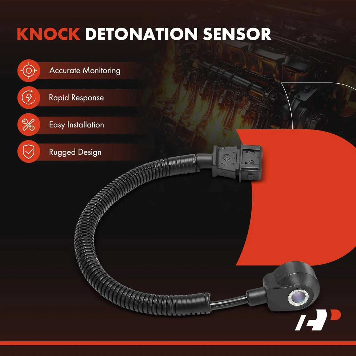 Ignition Knock Detonation Sensor for Hyundai Santa Fe, Sonata (2001–2006) 5S2238, 2421171, ID0155, 3925037150, KS149