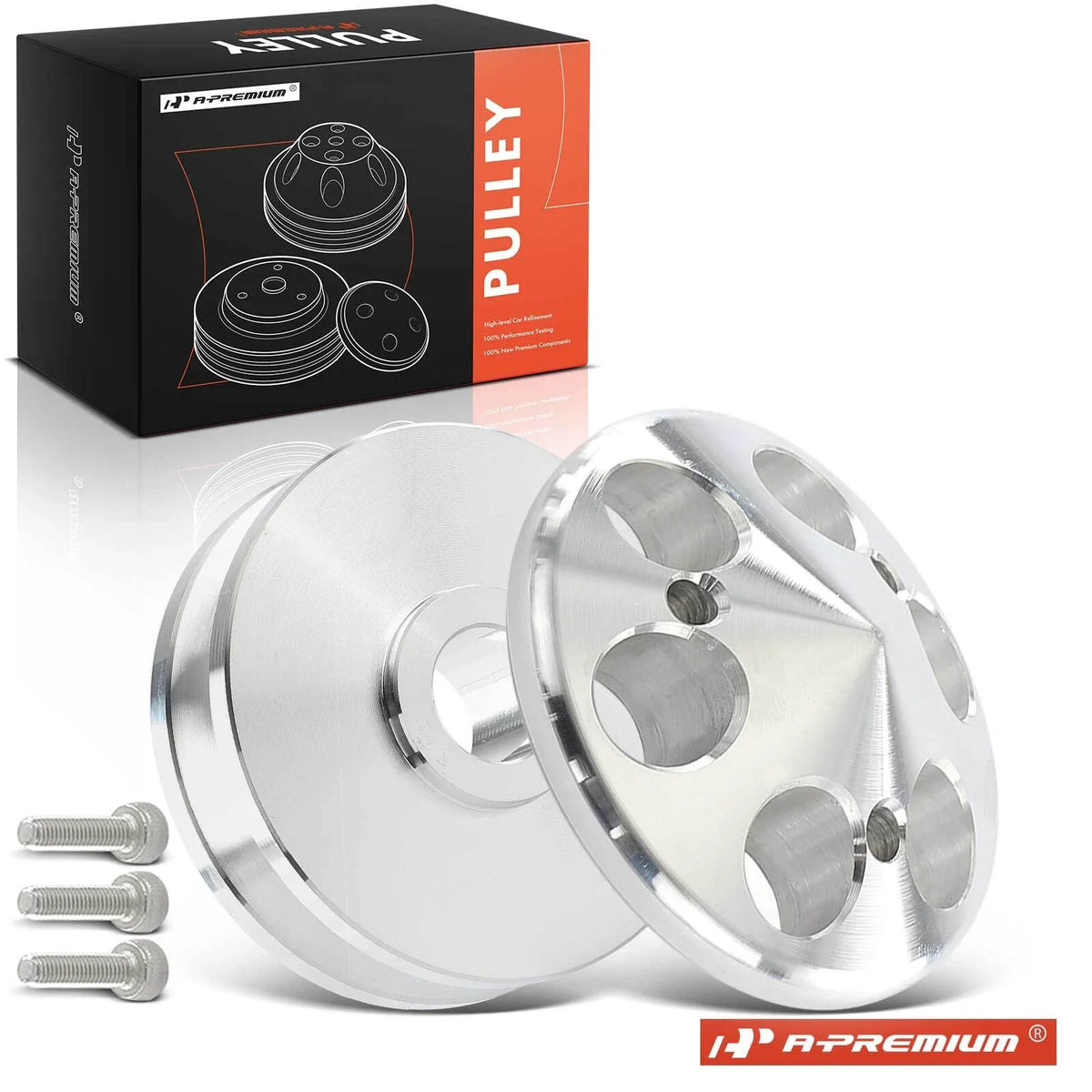 Aluminum Alternator Pulley with Nose Cone Cover for Ford GM