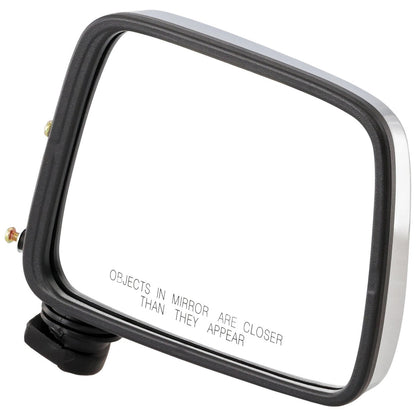 Manual Mirror for Nissan D21 (1986–1994) Right Black Base Chrome