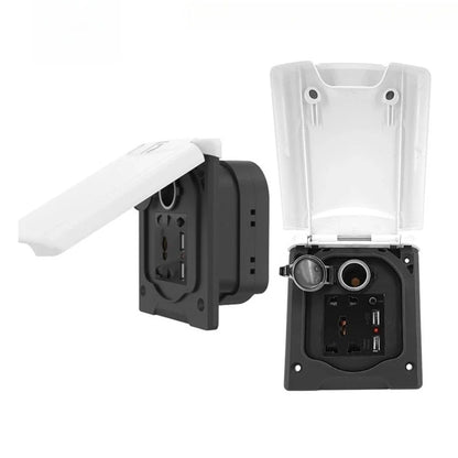 IP44 Rated RV Power Outlet Box for Trailers Campers Boats