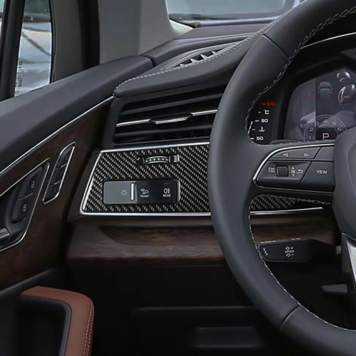 Carbon Fiber Dashboard Cover for Audi Q8 Q7 SQ7 SQ8 RS