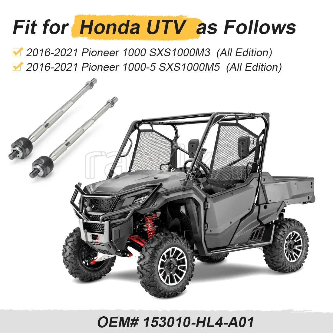 Tie Rods Kit for Honda Pioneer 1000 SXS1000M3 SXS1000M5 (2016–2021)