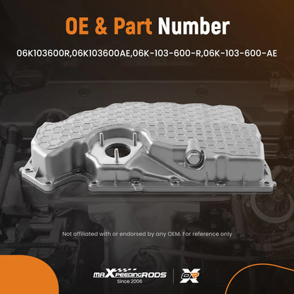 Lower Engine Oil Pan Kit for Audi A3 (2015–2016) 06K-103-600-R, S7LWQX