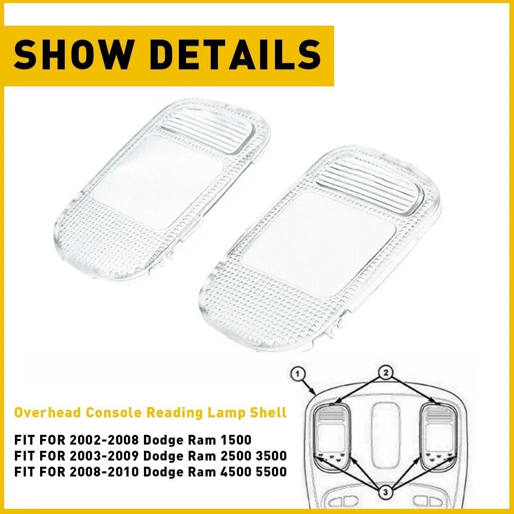 Overhead Dome Light Lens for Dodge RAM 1500 2500 3500 (2002–2008)