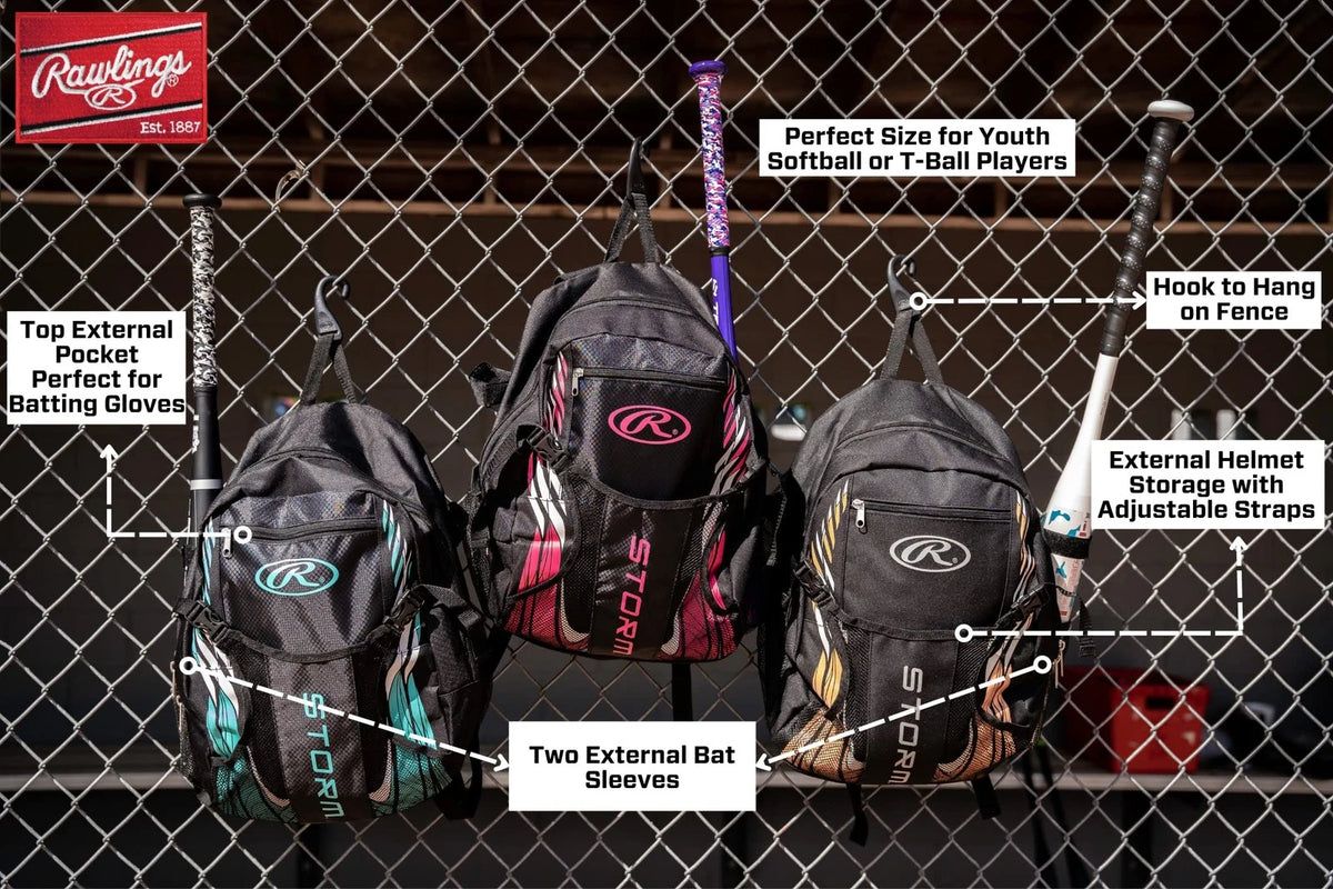 STORM Backpack Equipment Bag for Girls Standard (Black and Pink)