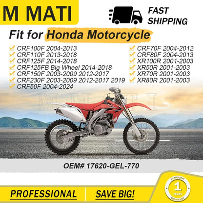Fuel Gas Cap for Honda Motorcycle CRF100F CRF110F CRF125F CRF150 CRF230 CRF50 (2004–2023)