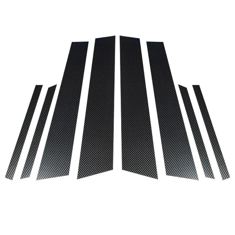 8pc Carbon Fiber Exterior Pillar Posts for Honda Civic (2012–2015)