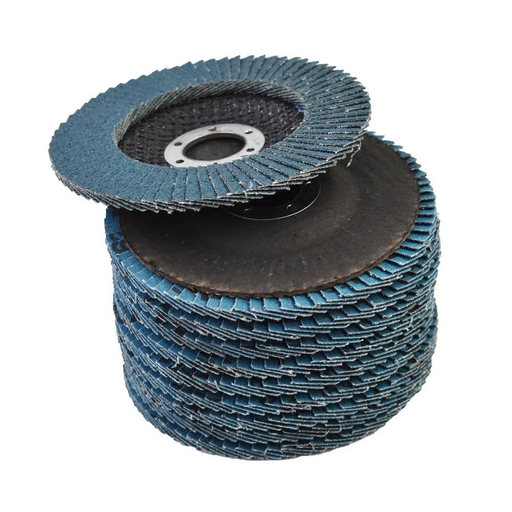 Set of 50 Zirconia Flap Discs for Sanding Grinding (4-1/2" x 7/8")